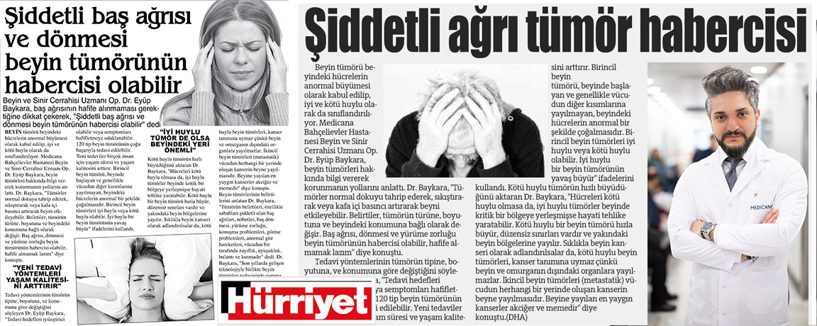 Op. Dr. Eyüp Baykara Hürriyet Gazetesi