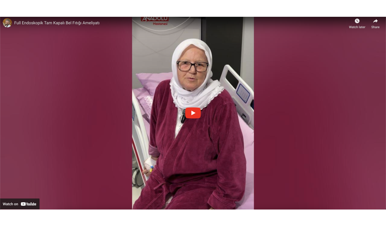 BEL FITIĞI AMELIYATINDA YENI ALTIN STANDART: FULL ENDOSKOPIK YÖNTEM